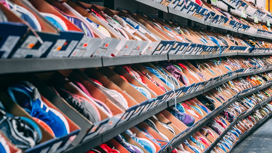 Shelves of Sneakers Unsplash