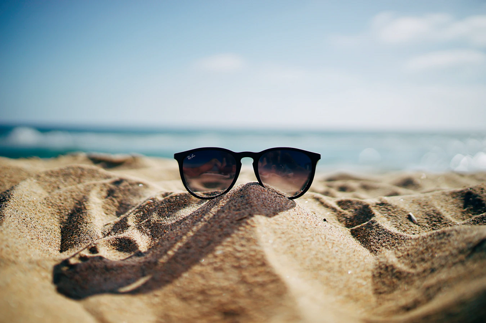 Picture of Sunglasses on a Beach