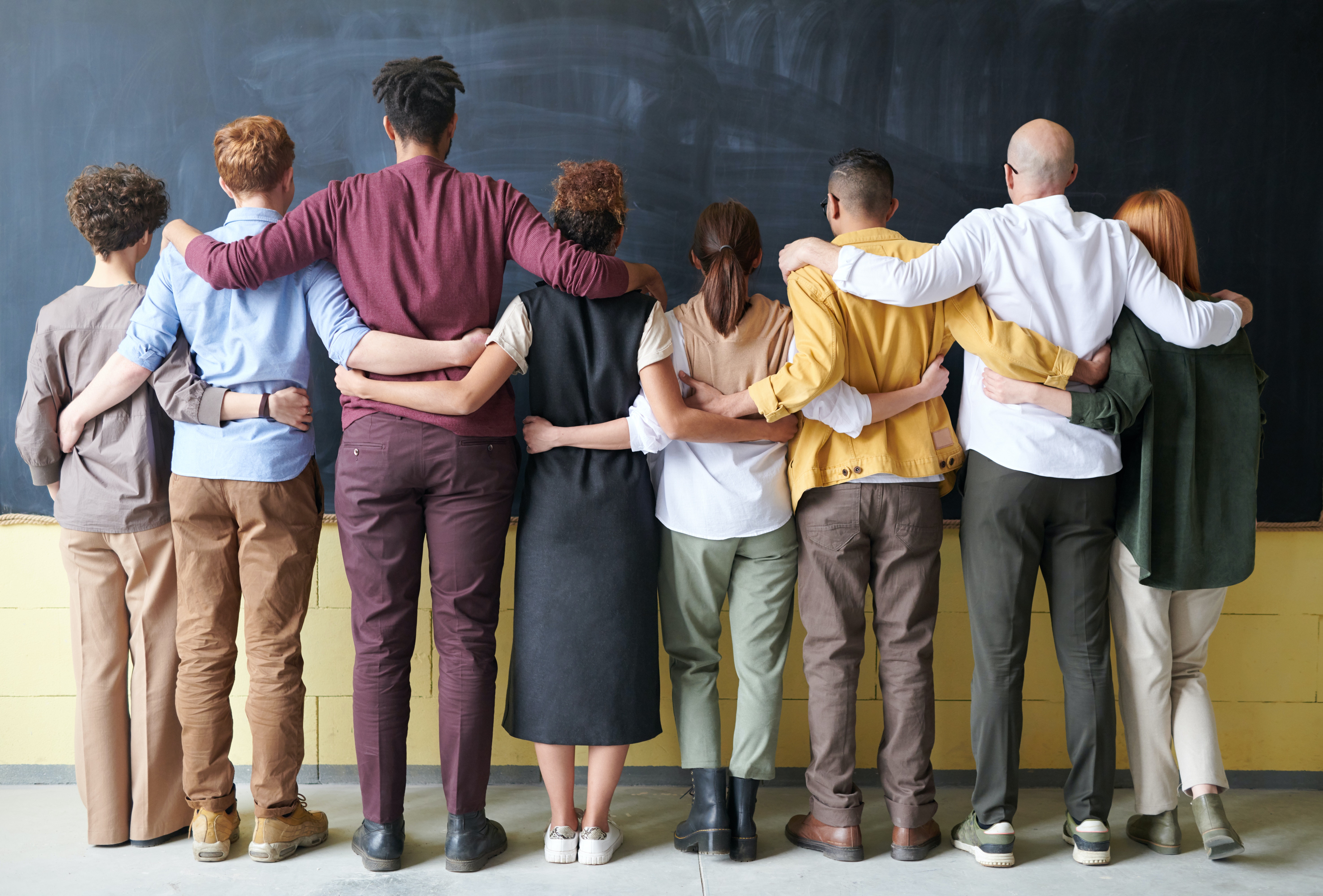 diverse people standing side by side